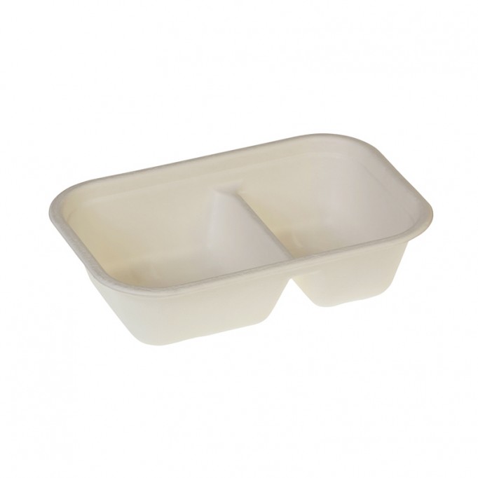 Miska/menubox 2-komorová 1000ml, 125ks N397