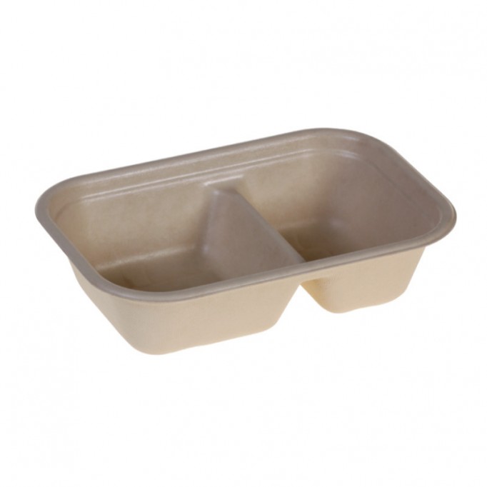 Miska/menubox 2-komorová 1000ml laminovaná, 125ks 22495